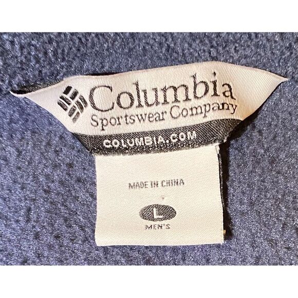 Columbia Fleece Jacket Vest Full Zip, Blue Size Large Adult Mens - Picture 5 of 6